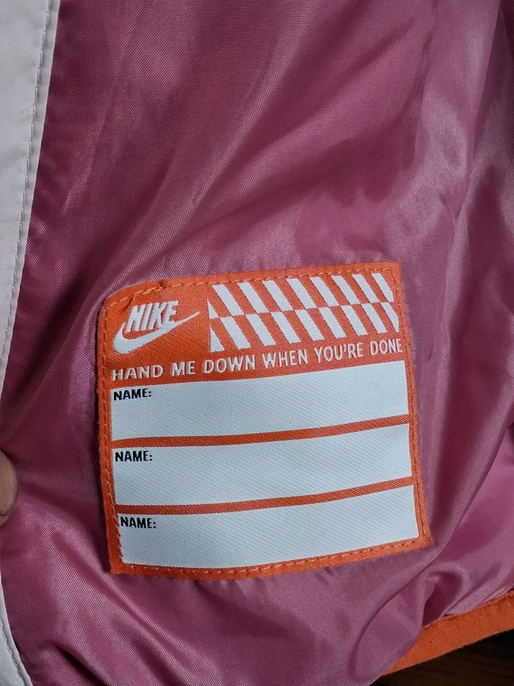 Nike Kids Pink & White Colorblock Puffer Jacket